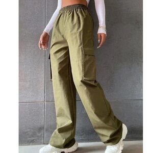 NWOT LA Hearts Cargo, Parachute, pale green, Pull-on pants size S